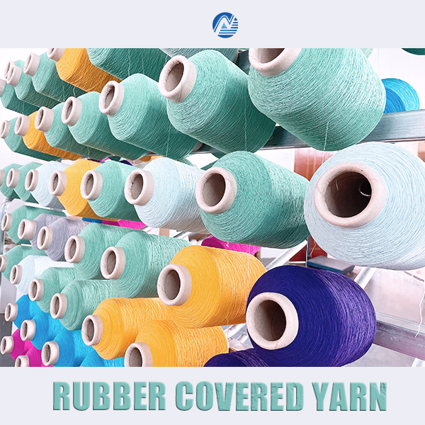 China-farbiges Polyester-DTY-Garn mit Latexkautschuküberzug zum Stricken